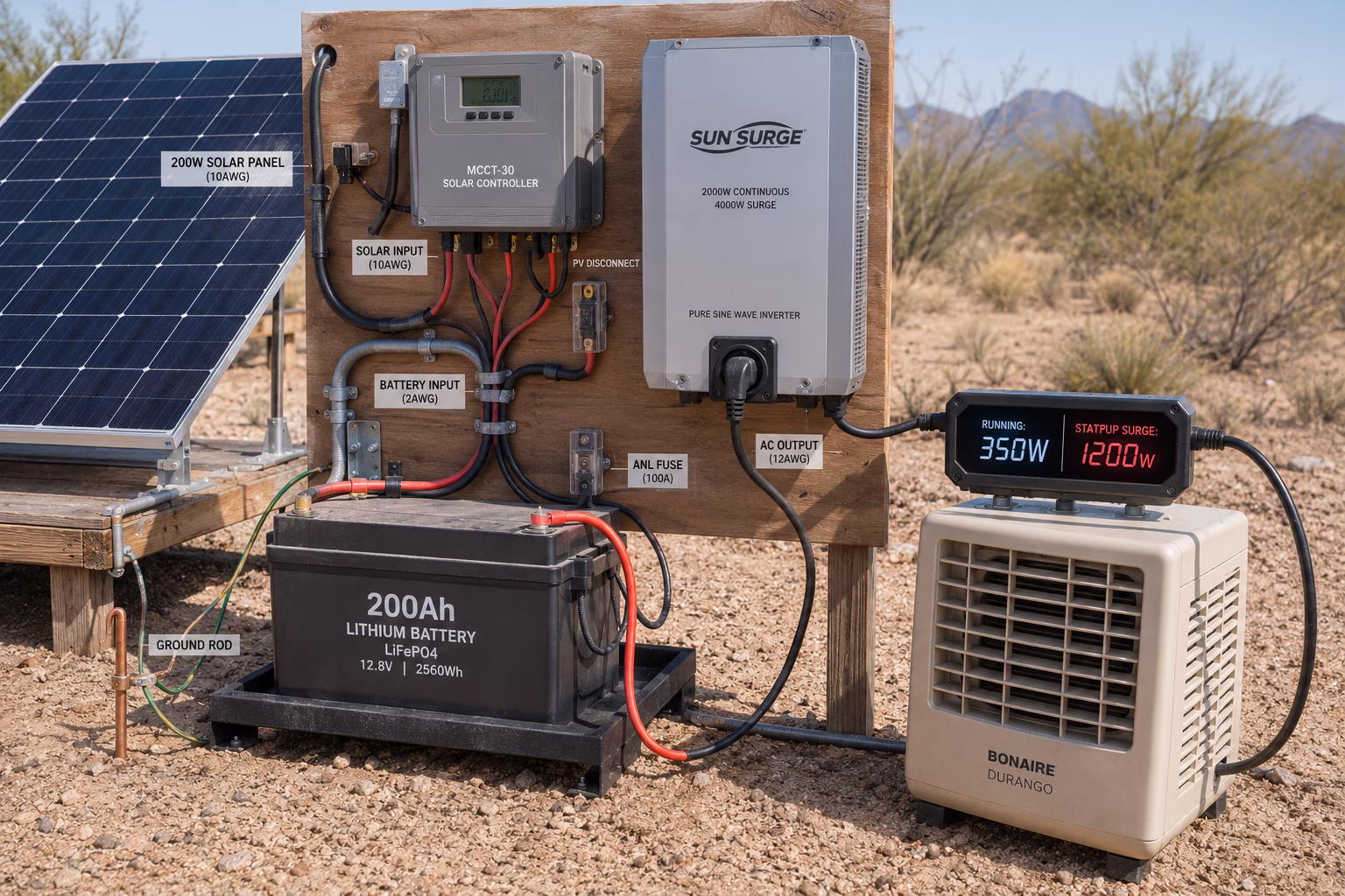 DIY Solar Wiring Diagram - Panels to Charge Controller to Battery to Inverter